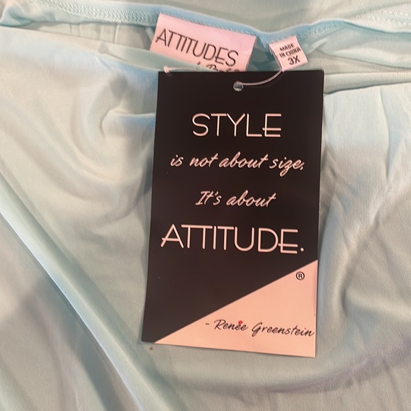 Attitudes by Renee 2 piece jacket & top Seaglass green women’s plus size 3X nwts - Picture 14 of 16